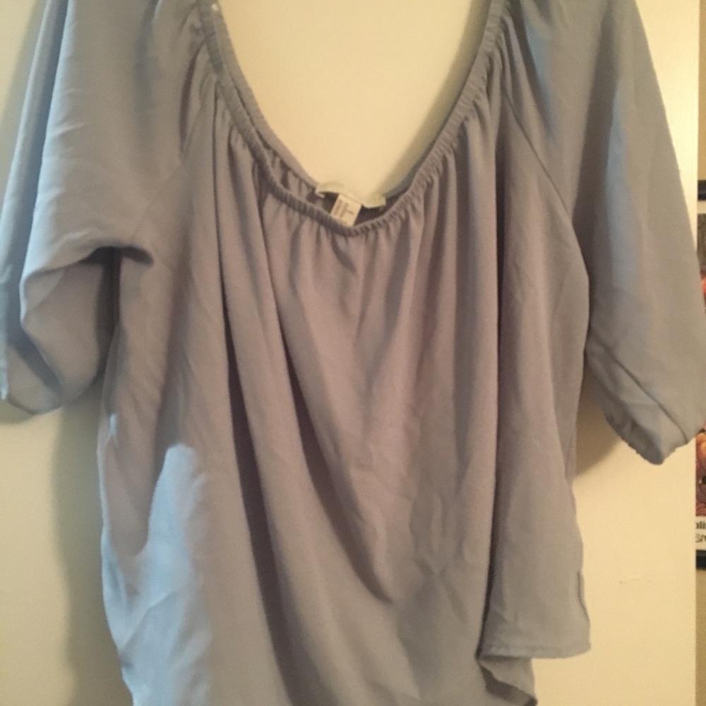 Blue off the shoulder Forever 21 blouse